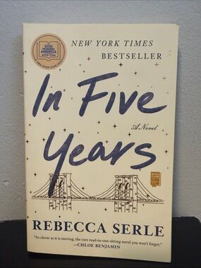 Barnes & Noble Cream and Navy "In Five Years" by Rebecca Serle
